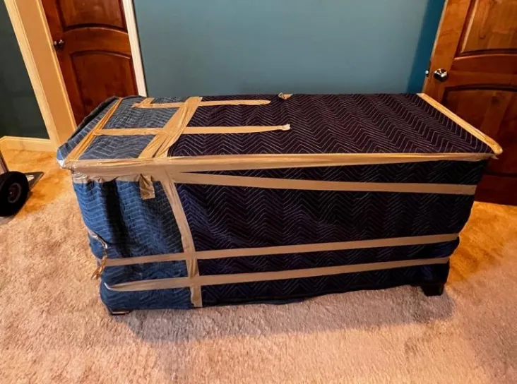 wrapped couch